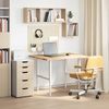 vidaXL Schreibtischplatte Unbehandelt 100x80x2,5 cm Massivholz Eiche 4009016 Bild 3