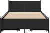 vidaXL Bettgestell mit Schubladen Schwarz 90x200 cm Holzwerkstoff 3279967 Bild 4