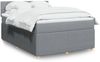 vidaXL Boxspringbett mit Matratze Hellgrau 140x190 cm Stoff 3287451 Bild 1
