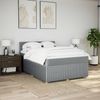 vidaXL Boxspringbett mit Matratze Hellgrau 140x190 cm Stoff 3287451 Bild 3