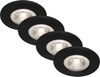 Briloner LED-Einbauleuchten Kulana 4er Set Mini 4,9W 480lm schwarz-matt Bild 4
