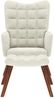 vidaXL Relaxsessel mit Hocker Creme Samt 4016830 Bild 3