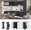 Eckunterschrank R-Line Schwarz Beton 75.6 cm AP Eiche Vicco Bild 2