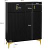 Flurschrank-Set - Elegante Garderoben-Kombination in Schwarz mit Schuhschrank - 60,5x35,2x180,5 cm + 83×35×101 cm Bild 5