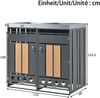 Merax Mülltonnenbox(2 St), Mülltonnenschrank für 4 Tonnen 120–240L mit Pflanzdach Lüftungsöffnung Bild 4
