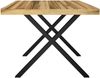 Esstisch Elgin 4 210x80x100 Metall+Holzwerkstoff Schwarz/Plankeneiche Bild 3