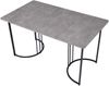 Esstisch 140x80 cm rechteckig Marmor-Optik Metallgestell Küchen- und Wohnzimmer-Tisch Bild 4