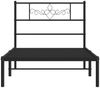 vidaXL Bettgestell mit Kopfteil Metall Schwarz 100x190 cm 355261 Bild 5