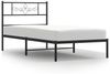vidaXL Bettgestell mit Kopfteil Metall Schwarz 100x190 cm 355261 Bild 2