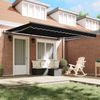 vidaXL Einziehbare Markise Schwarz 400 x 300 cm Stoff und Aluminium 3330597 Bild 3