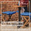 NatureMark 4er Set Stuhlkissen mit Bändern Gr. 40x40 cm Sitzkissen gefüllt, Royal Blau Bild 2