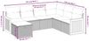 vidaXL 7-tlg. Garten-Sofagarnitur mit Kissen Schwarz Poly Rattan 3265760 Bild 4