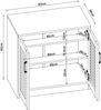 Schuhschrank Løten 63x36x62 cm Weiß [en. casa] Bild 4