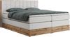 Boxspringbett BELLISSIMO KING, Doppelbett mit Multipocket-Matratze, Polsterbett mit Kopfstütze - 200 x 200 cm - Weiß Kunstleder - H3 Bild 4