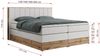 Boxspringbett BELLISSIMO KING, Doppelbett mit Multipocket-Matratze, Polsterbett mit Kopfstütze - 200 x 200 cm - Weiß Kunstleder - H3 Bild 5