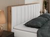 Boxspringbett BELLISSIMO KING, Doppelbett mit Multipocket-Matratze, Polsterbett mit Kopfstütze - 200 x 200 cm - Weiß Kunstleder - H3 Bild 3