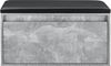 Sitzbank Degerfors 80x39x45 cm Betonoptik/Schwarz [en. casa] Bild 3