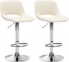 CLP 2er Set Barhocker Camden Kunstleder drehbar und höhenverstellbar,creme Metall in Chromoptik Bild 1