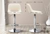 CLP 2er Set Barhocker Camden Kunstleder drehbar und höhenverstellbar,creme Metall in Chromoptik Bild 2