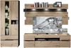Wohnwand >Meagan< Graphit Artisan Eiche Lack Laminat Graphit supermatt Bild 2