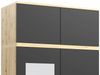 Garderoben-Set BERLIN – Kleiderschrank mit Polsterplatten, Schuhschrank und Schrankaufsatz, für Flur und Eingangsbereich (Artisan/Schwarz, Trinity 16), 225 x 40 x 220 cm Bild 5