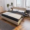 Doppelbett 160×200 cm Sonoma-Eiche mit dunkelgrauen Akzenten, integrierten Nachttischen, stabilem Lattenrost, modernes Holzbett Bild 3