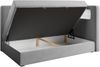 Boxspringbett mit LED, Einzelbett mit Bettkasten und Topper - JUNIOR GOLD 3 - 90x200 cm - Grau - Rechte Seite Bild 3