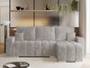 Universelles Ecksofa in Streifen genäht mit Schlaffunktion und Bettkasten, modern Stil - KIRASSO - Hellgrau Cord Bild 3