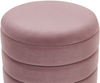 Pouf Samtstoff mit Stauraum rosa 2er Set GARLAND Bild 5