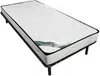 Vente-unique - KANANI Mattress and bed base set StoffMetall Schwarz - B 90 cm88 cm3,8 cm x H 15 cm5 cm25 cm x L 190 cm188 cm3,8 cm Bild 1