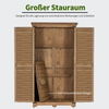MCombo Gartenschrank Geräteschuppen Werkzeugschrank, Outdoor-Schrank Gartenbox, aus Holz, Natur, 47 X 87 X 160 cm Bild 4