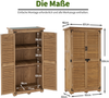MCombo Gartenschrank Geräteschuppen Werkzeugschrank, Outdoor-Schrank Gartenbox, aus Holz, Natur, 47 X 87 X 160 cm Bild 3