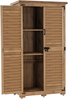 MCombo Gartenschrank Geräteschuppen Werkzeugschrank, Outdoor-Schrank Gartenbox, aus Holz, Natur, 47 X 87 X 160 cm Bild 2