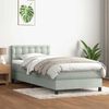 vidaXL Boxspringbett mit Matratze Hellgrau 80x210 cm Samt 3316569 Bild 1