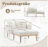 KLAM HOME Schlafsofa Modernes Schlafsofa Mit Verstellbarer Rückenlehne, Klappbarer Sessel Liegestuhl Für Wohnzimmer Und Schlafzimmer, Vielseitiger Relaxsessel Mit Abnehmbarem Bezug Bild 3