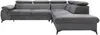 Vente-unique - SAMARA Sofa SamtStoff Grau - B 221 cm x H 75 cm x L 275 cm Bild 3
