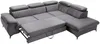 Vente-unique - SAMARA Sofa SamtStoff Grau - B 221 cm x H 75 cm x L 275 cm Bild 4