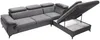 Vente-unique - SAMARA Sofa SamtStoff Grau - B 221 cm x H 75 cm x L 275 cm Bild 5