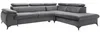 Vente-unique - SAMARA Sofa SamtStoff Grau - B 221 cm x H 75 cm x L 275 cm Bild 2