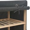 vidaXL Kleiderschrank Grau 135 x 40 x 170 cm Stoff 248197 Bild 4