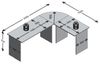 FMD Möbel - TILL - Schreibtisch- Winkelkombination - melaminharzbeschichtete Spanplatte - Eiche Nb - 205 x 76 x 65cm Bild 3