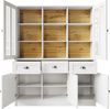 Flieks Küchenbuffet mit Schubladen und Acryltüren (1-St, B140/T40/H175 cm) Hochschrank Küchenschrank Geschirrschrank mit verstellbare Ablagen Bild 4