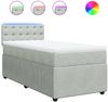vidaXL Boxspringbett mit Matratze Hellgrau 80x200 cm Samt 3289902 Bild 2