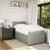 vidaXL Boxspringbett mit Matratze Hellgrau 80x200 cm Samt 3289902 Bild 4