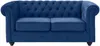 Vente-unique - CHESTERFIELD Sofa and armchair set SamtStoff Blau - B 78 cm88 cm x H 72 cm x L 168 cm85 cm205 cm Bild 4