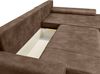 Ecksofa Vintage Schlafsofa Eckcouch L-Sofa mit Ottomane und Bettkasten in Braun Bild 5