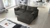 Ecksofa mit Schlaffunktion HUNTER XS in Stoff Royal Dunkelgrau Ottomane Rechts Bild 2