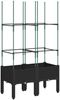 vidaXL Pflanzkübel mit Rankgitter Schwarz 80x40x142,5 cm PP 367953 Bild 5