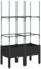 vidaXL Pflanzkübel mit Rankgitter Schwarz 80x40x142,5 cm PP 367953 Bild 2