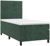 vidaXL Boxspringbett mit Matratze & LED Dunkelgrün 100x200 cm Samt 3136230 Bild 3